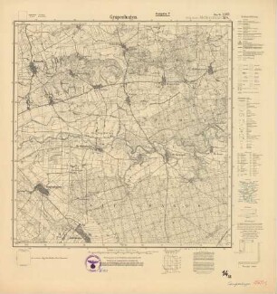 1565 (alte Nr.: 318) Grupenhagen, Meßtischblatt (4cm - Karte)
