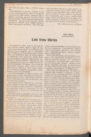 Los tres libros : [Traducción]