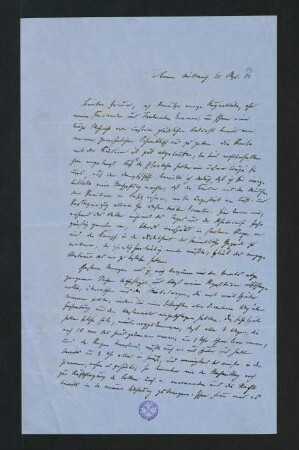 Brief vom 21. September 1859