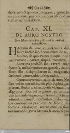 CAP. XI. DE AURO NOSTRO.