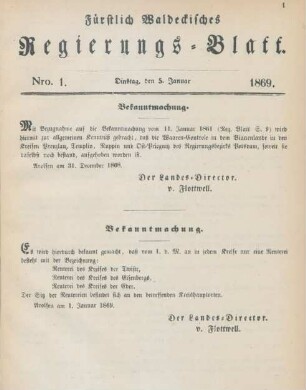 5. Januar-28. Dezember = Nro. 1-34