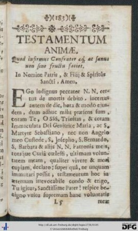 Testamentum Animae.