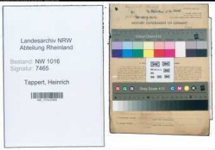 Entnazifizierung Heinrich Tappert , geb. 27.08.1902 (Kfz.fahrer)
