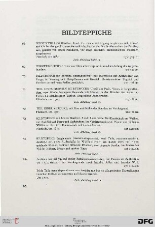 Bildteppiche (Nr. 68-80)