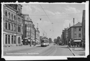 Radebeul. Kötzschenbroda, Meißner Straße m. Straßenbahn