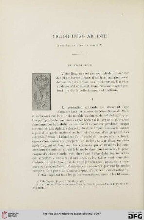 3. Pér. 30.1903: Victor Hugo, [2] : artiste