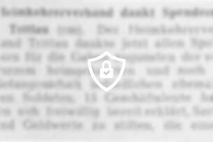Heimkehrerverband dankt Spenden