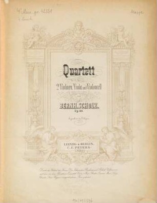 [Preis-] Quartett : (G-Dur) ; für 2 Violinen, Viola u. Violoncell ; op. 46