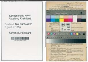 Entnazifizierung Hildegard Kamsties , geb. 06.02.1922 (Kaufmaennischer Angestellter)