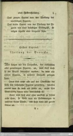 Erstes Capitel. Theilung der Dreyecke