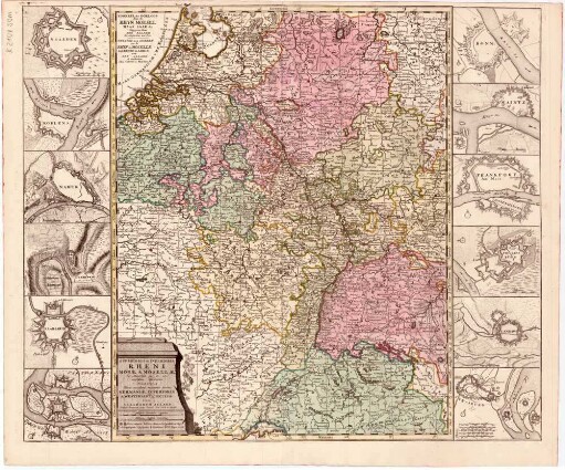 Superioris et Inferioris Rheni, Mosae & Mosellae... Tabula, Hisce accedunt maximae partes Germaniae Inferioris & Westphalici circuli : Per Abrahamum Allard