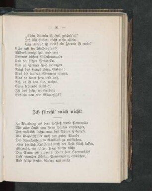 Ich fürcht' mich nicht!