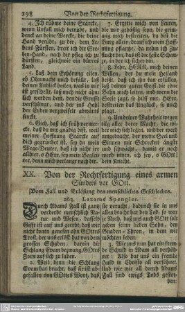 XX. Von der Rechtfertigung eines armen Sünders vor GOtt