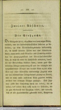Zweiter Abschnitt. Die Viehzucht