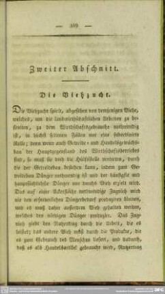 Zweiter Abschnitt. Die Viehzucht