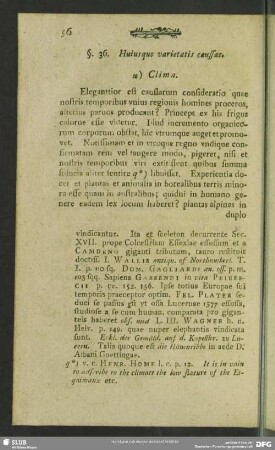 §. 36. Huiusque varietatis caussae