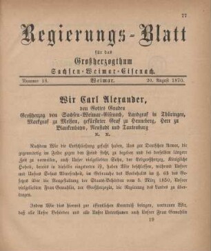 Nr. 18 : 20. August 1870