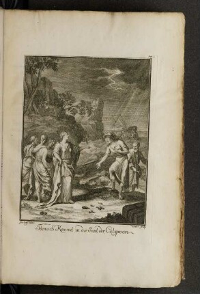 Telemach Kommet in der Insel der Calypso an.