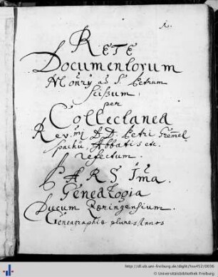 Pars I: Genealogia ducum Zaeringensium.