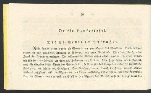 Dritte Kupfertafel. Die Elemente im Aufruhre.