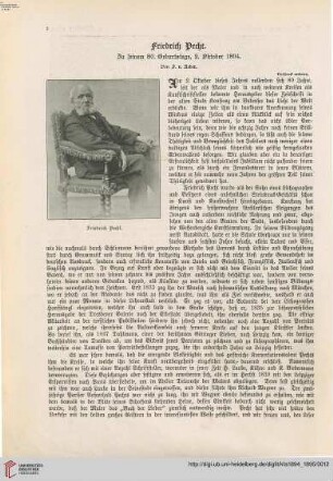 Friedrich Pecht: zu seinem 80. Geburtstage, 2. Oktober 1894