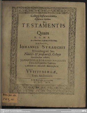 Disputatio VII de testamentis