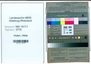 Entnazifizierung Hilde Hufen , geb. 04.10.1906 (Angestellter)