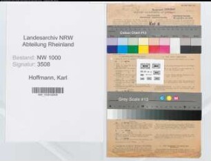 Entnazifizierung Karl Hoffmann, geb. 11.05.1903 (Steindrucker)
