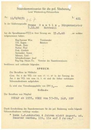 Bantle, Franz