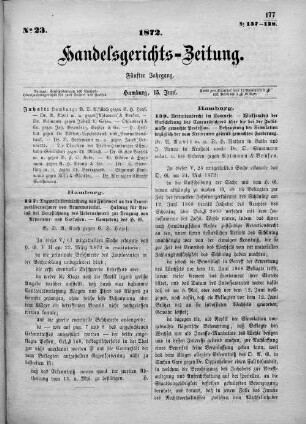 No. 23. 15. Juni 1872