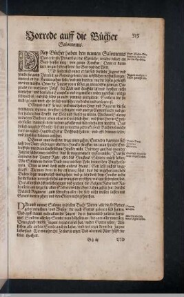 Vorrede zu Büchern Salomonis
