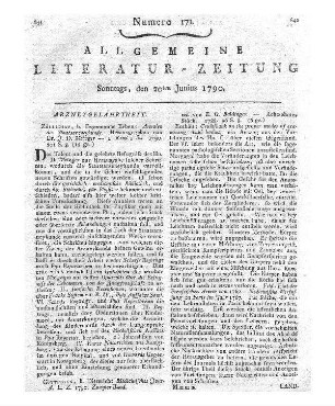 Medicinisches und physisches Journal. St. 18. Hrsg. von E. G. Baldinger. Göttingen: Dieterich 1790