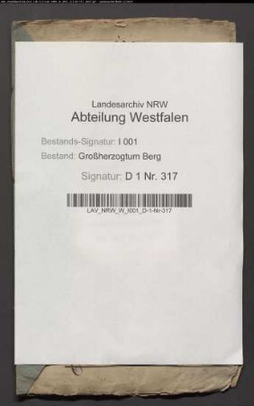 Die Zahlung der auf die Renteikasse Marienfeld angewiesenen Gehälter