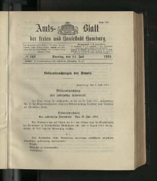 No. 143, 11. Juli 1915