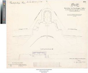 Entwurf zur Korrektur der Enveloppen-Spitze vor Fort Carl und dem dort zu bauenden bombensicheren Blockhaus [der Festung Mainz]