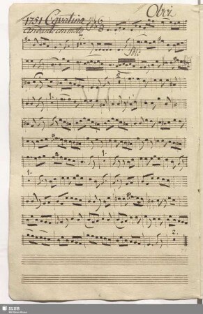 1751. Aria: Mentre giro il colle / Cimarosa, D.