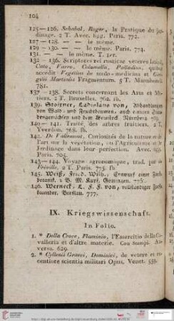 IX. Kriegswissenschaft