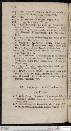 IX. Kriegswissenschaft