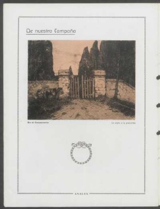 De nuestra Campaña : En el Cementerio - La vista a la prometida [Ilustración]