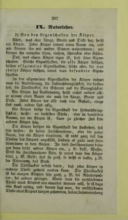IX. Naturlehre