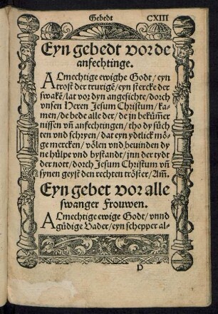 Eyn gebedt vor de anfechtinge.