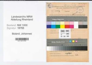 Entnazifizierung Johannes Boland, geb. 08.07.1922 (Zollinspektor)