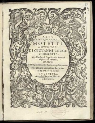 Giovanni Croce: Motetti a otto voci ...