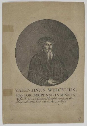 Bildnis des Valentinus Weigelius