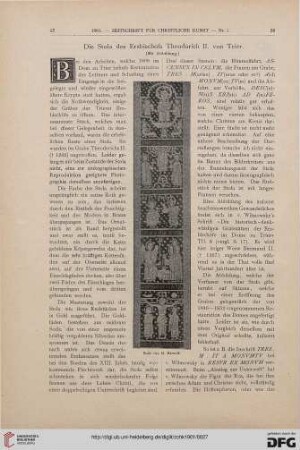 Die Stola des Erzbischofs Theoderich II. von Trier