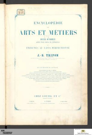 Encyclopédie des arts et métiers : recueil de modèles puisés dans toutes les industries