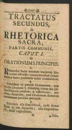 Tractatus Secundus, de Rhetorica Sacra