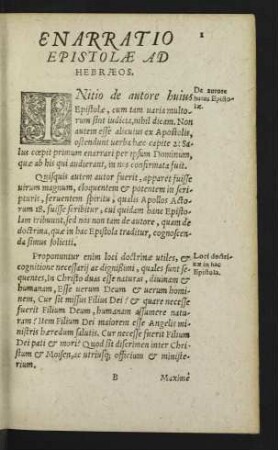 Initio de autore huius Epistolae ...