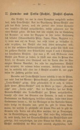 II. Secunda- und Tertia-Wechsel, Wechsel-Copien