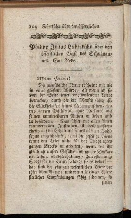 Philipp Julius Lieberkühn über den öffentlichen Geist des Schulmannes. Eine Rede.